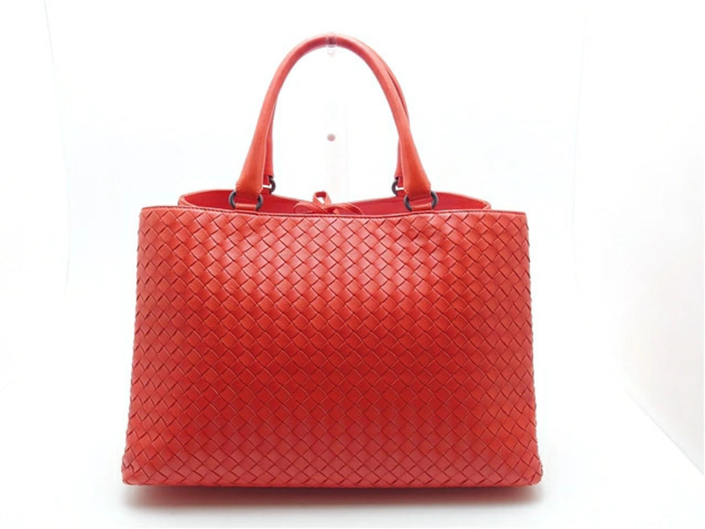 BOTTEGA VENETA Tote Bag Intrecciato Calfskin Orange